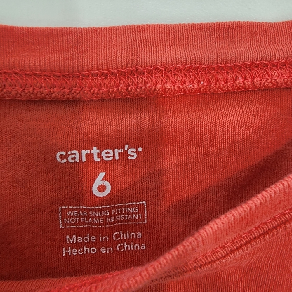 [ Carter's] size 6, boys coral and gray pajama set- " captain awesome "⚓️🔱 - Picture 3 of 13